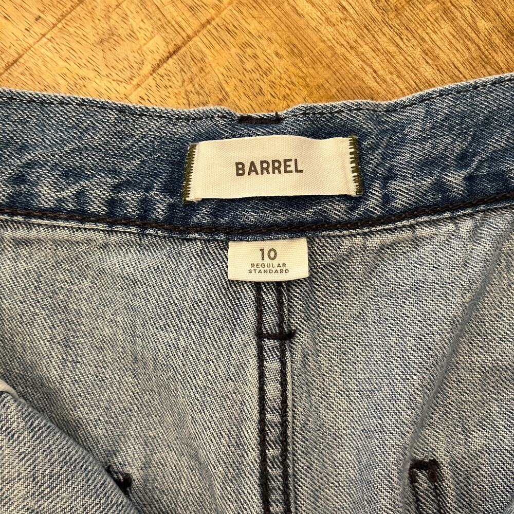 NWT American Eagle AE77 Premium Barrel Jeans Womens 10 Light Wash Ankle Denim - Picture 6 of 14